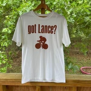 Lance Armstrong Men's Vintage T-Shirt White Size M